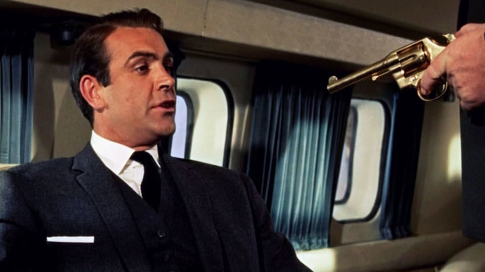 Sean Connery ve filmu Goldfinger.